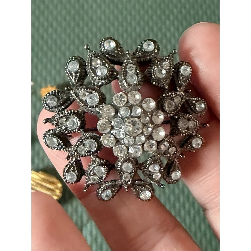 Vtg Broken DamageMixed Lot Brooch Pin Belt Buckle Various Sizes Most Signed 10pc